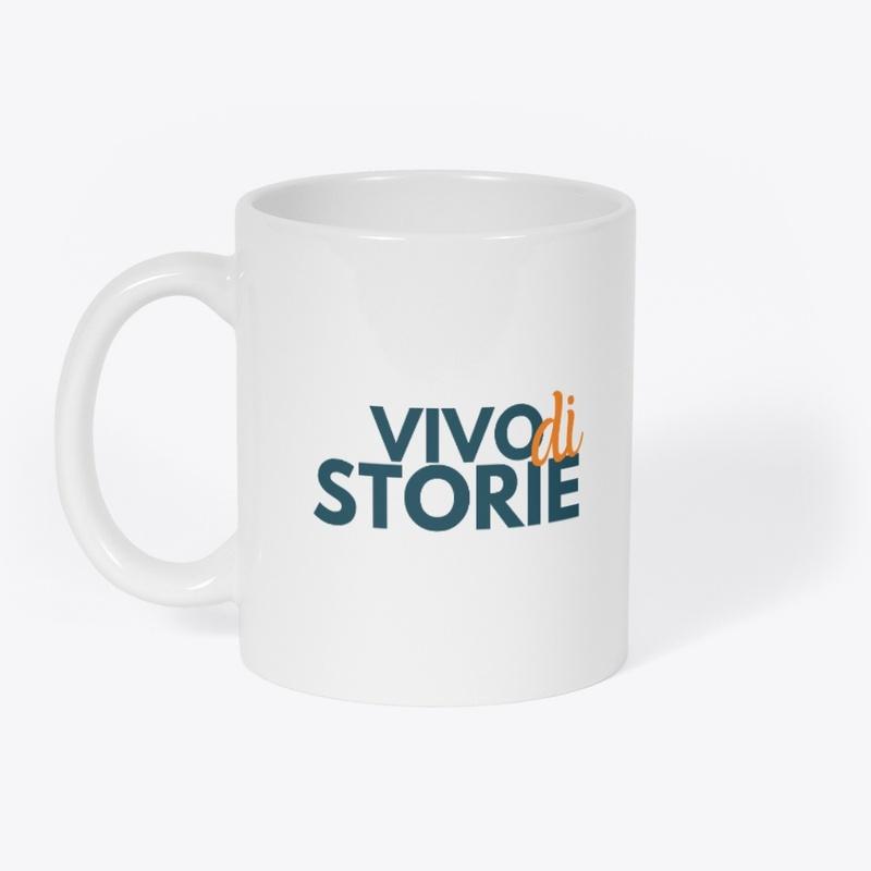 Tazza bianca "Vivo di Storie"